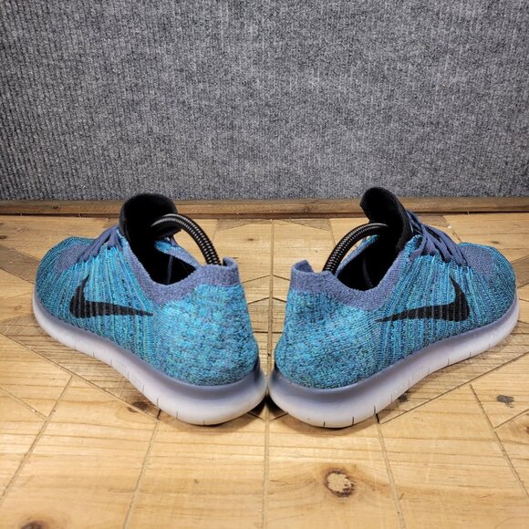Nike Free RN Flyknit Ocean Fog Blue Gray Running Shoes 831069-404 Men's 10.5 - Picture 7 of 11